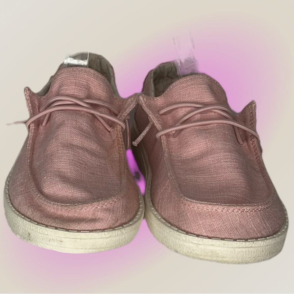 Hey Dude Cotton Candy Linen Wendy Youth Linen Slip-on Shoes US Size Y1-L2